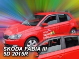 Deflektory Škoda Fabia III Combi 2014- (+zadné rovné)