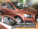 Deflektory na Chevrolet Aveo II, 4/5-dverová od 2011 (predné)