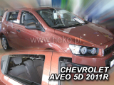 Deflektory na Chevrolet Aveo II hatchback, 5-dverová od 2011 (+zadné)