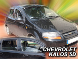 Deflektory na Chevrolet Kalos, 5-dverová (+zadné), r.v.: 2004 - 2008