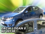 Deflektory na Dacia Logan II, 4-dverová (+zadné), r.v.: 2013 -