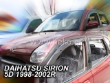 Deflektory na Daihatsu Sirion, 5-dverová (+zadné), r.v.: 1998 - 2005