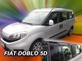 Deflektory na Fiat Doblo II, 5-dverová (+zadné), r.v.: 2010 -