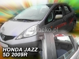 Deflektory na Honda Jazz III, 5-dverová (+zadné), r.v.: 2009 - 2015