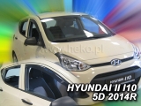 Deflektory na Hyundai i10 II, 5-dverová (+zadné), r.v.: 2014 -