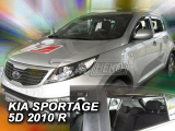 Deflektory na Kia Sportage III, 5-dverová (+zadné), r.v.: 2010 - 2015