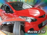 Deflektory na Mazda 2 III, 5-dverová (+zadné), r.v.: 2009 - 2014