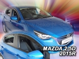 Deflektory na Mazda 2 IV, 5-dverová (+zadné), r.v.: 2014 -