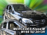 Deflektory na Mercedes Class M W166, 5-dverová (+zadné), r.v.: 2011 - 2019