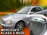 Deflektory na Mercedes Class S W220, 4-dverová (+zadné), r.v.: 1999 - 2005
