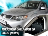 Deflektory na Mitsubishi Outlander, 5-dverová (+zadné), r.v.: 2007 -