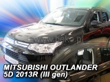 Deflektory na Mitsubishi Outlander, 5-dverová (+zadné), r.v.: 2012 -