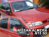 Deflektory na Nissan Almera N15, 4/5-dverová (+zadné), r.v.: 1995 - 2000