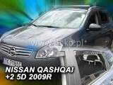 Deflektory na Nissan Qashqai +2, 5-dverová (+zadné), r.v.: 2008 - 2014