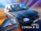 Deflektory na Opel Corsa B, 3-dverová, r.v.: 1993 - 2001