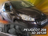 Deflektory na Peugeot 208, 3-dverová, r.v.: 2012 -