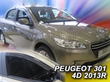 Deflektory na Peugeot 301, 4-dverová, r.v.: 2013 -