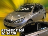 Deflektory na Peugeot 308 II, 5-dverová (+zadné), r.v.: 2013 -