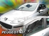 Deflektory na Peugeot 407, 4/5-dverová, r.v.: 2004 - 2010