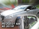Deflektory na Peugeot 508 sedan, 4-dverová (+zadné), r.v.: 2011 - 2018