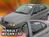 Deflektory na Renault Megane sedan/hatchback, 4/5-dverová (+zadné), r.v.: 1995 - 2002