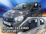 Deflektory na Suzuki Celerio, 5-dverová (+zadné), r.v.: 2015 -