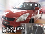 Deflektory na Suzuki Swift, 5-dverová (+zadné), r.v.: 2010 - 2017