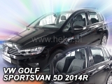 Deflektory na Volkswagen Golf Sportsvan, 5-dverová (+zadné), r.v.: 2014 -