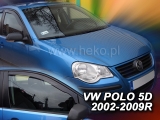 Deflektory na Volkswagen Polo, 5-dverová, r.v.: 2002 - 2009