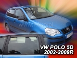 Deflektory na Volkswagen Polo, 5-dverová (+zadné), r.v.: 2002 - 2009