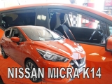 Deflektory na Nissan Micra K14, 5-dverová (+zadné), r.v.: 2017 -