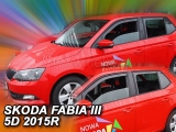 Deflektory Škoda Fabia III Hatchback 2014- (+zadné tvar L)