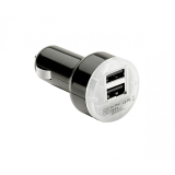 PULSE Dvojitá USB nabíjačka do autozapaľovača 12V/24V, čierna