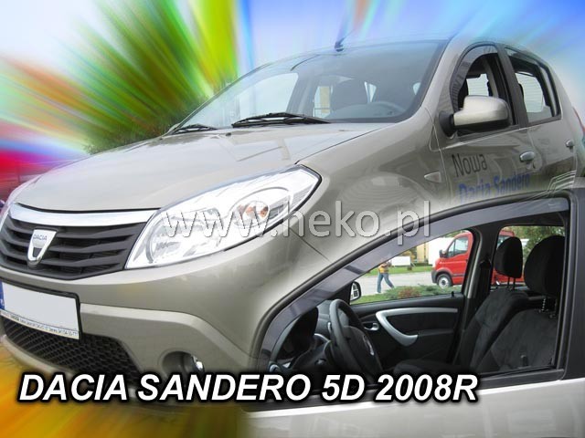 Deflektory na Dacia Sandero 2008-2012 (predné)