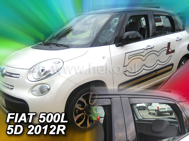 Deflektory na Fiat 500L od 2012 (+zadné)