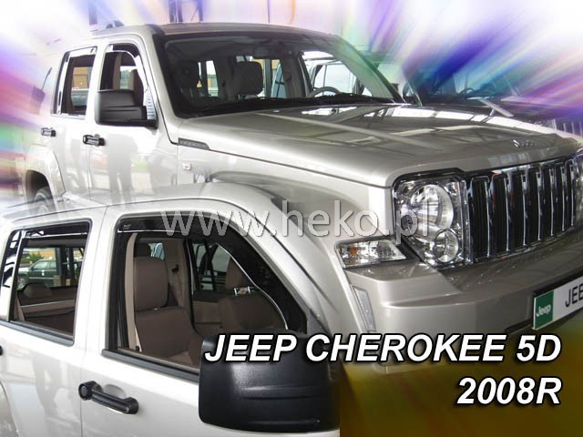 Deflektory na Jeep Cherokee 2007-2012 (+zadné)