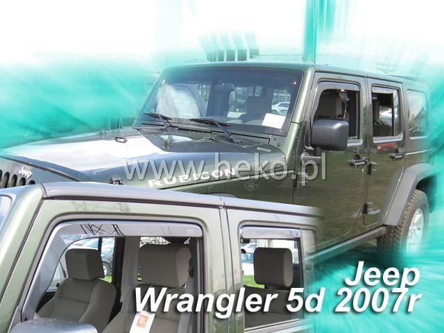 Deflektory na Jeep Wrangler od 2007 (predné)