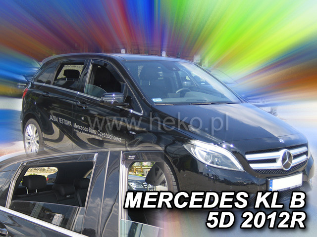 Deflektory na Mercedes Class B W246 2011-2019 (+zadné)