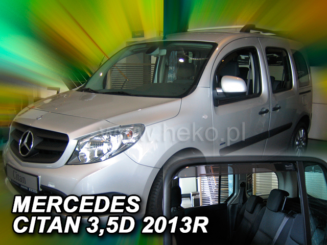 Deflektory na Mercedes Citan W415 od 2012 (+zadné)