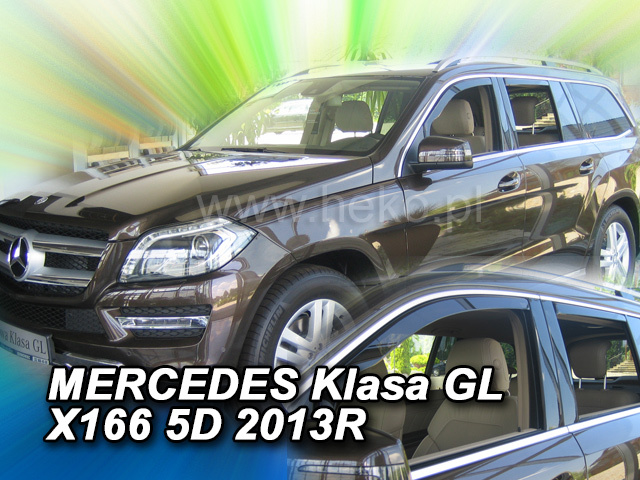 Deflektory na Mercedes Class GL X166 od 2013 (+zadné)