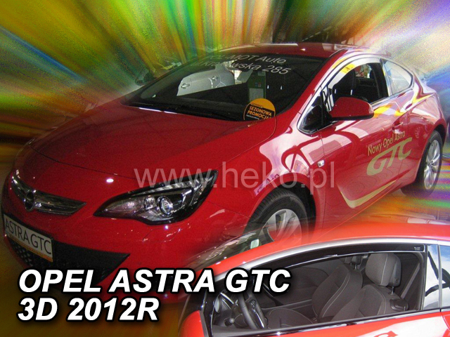 Deflektory na Opel Astra J GTC, 3-dverová od 2010