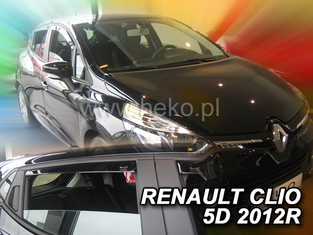 Deflektory na Renault Clio IV Htb 2012-2019 (+zadné)