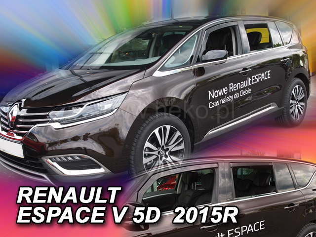 Deflektory na Renault Espace od 2015 (+zadné)