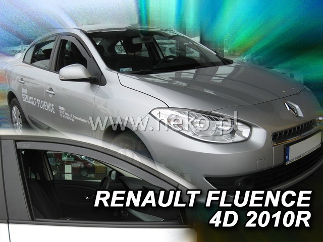 Deflektory na Renault Fluence od 2009 (predné)