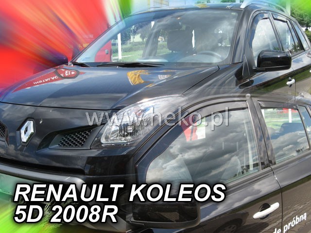 Deflektory na Renault Koleos 2008-2016 (predné)