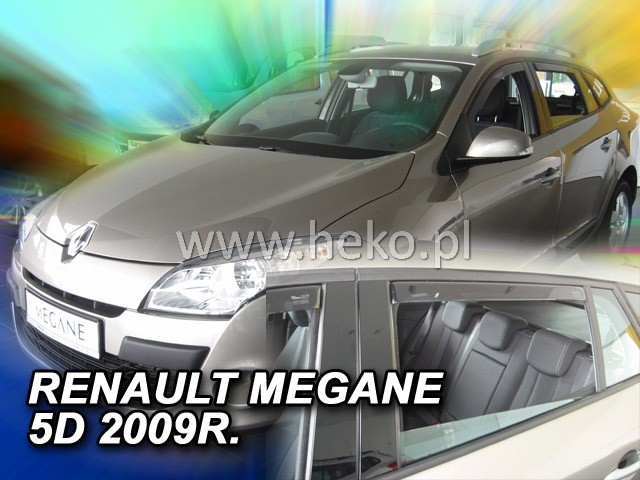 Deflektory na Renault Megane Combi 2009-2016 (+zadné)
