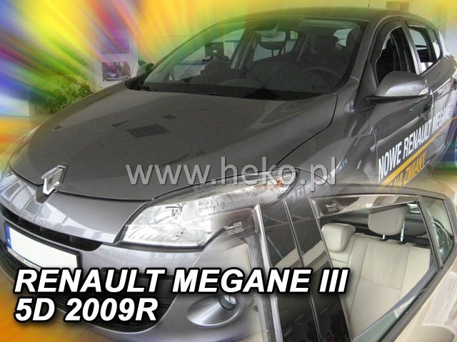Deflektory na Renault Megane Htb 2009-2016 (+zadné)