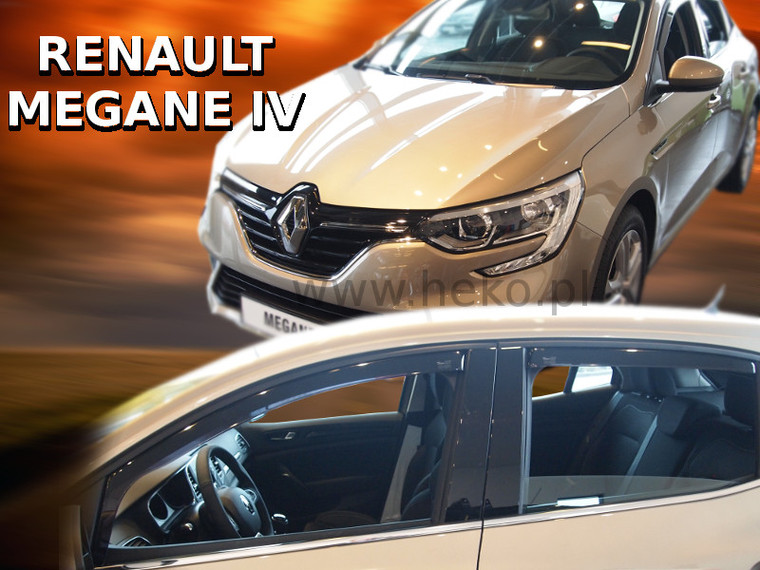 Deflektory na Renault Megane Htb od 2016 (+zadné)