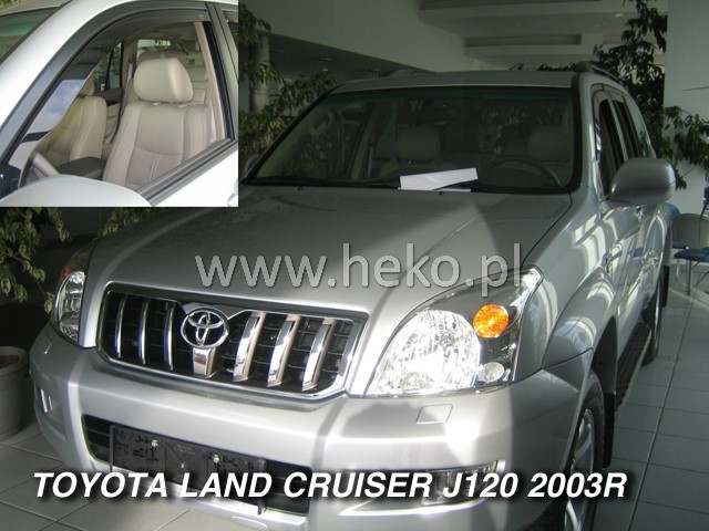 Deflektory na Toyota Land Cruiser J120 2003-2009 (predné)