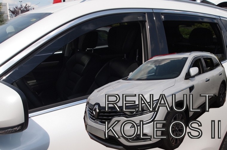 Deflektory na Renault Koleos od 2016 (+zadné)